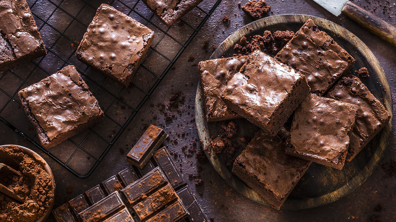 Batch of homemde brownies