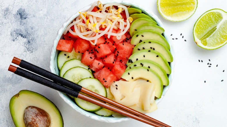 Watermelon poke bowl