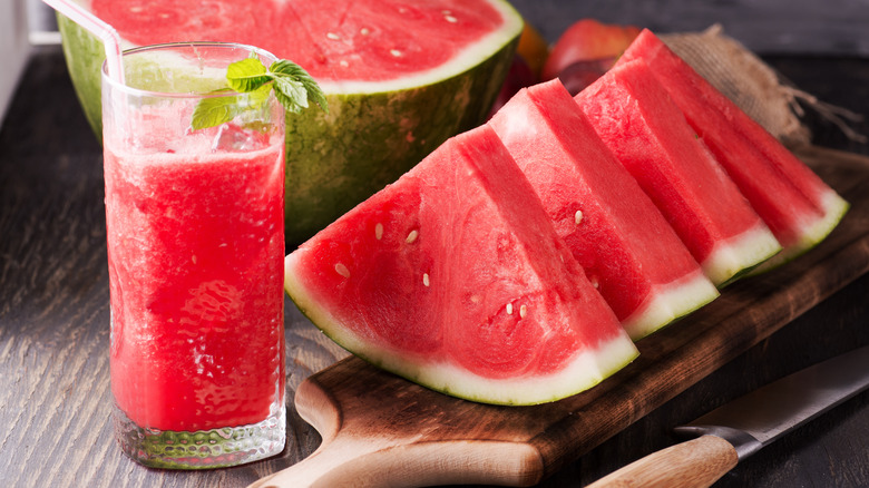 watermelon cocktail, slices