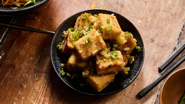 fried tofu on plate