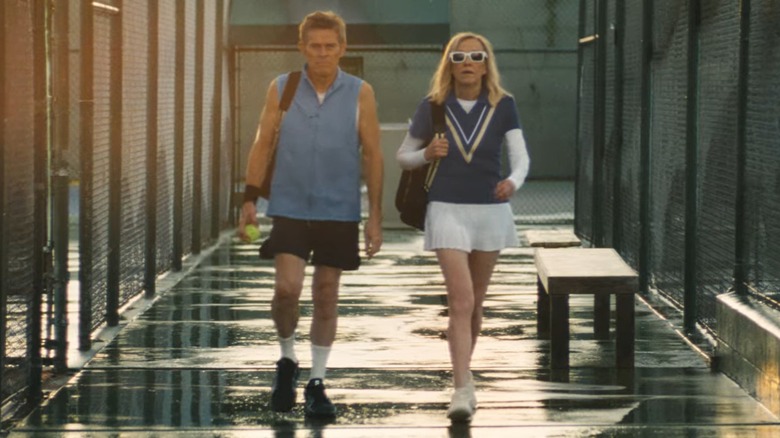 Willem Dafoe and Catherine O'Hara in a 2025 Michelob Ultra Super Bowl commercial