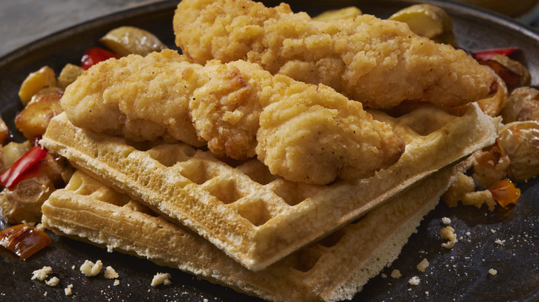 Fried chicken and waffles