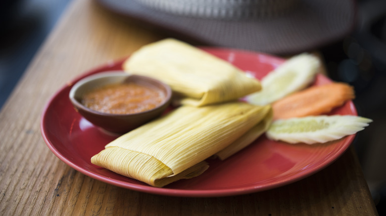 tamales on plate