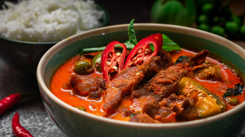 Bowl of Thai red curry