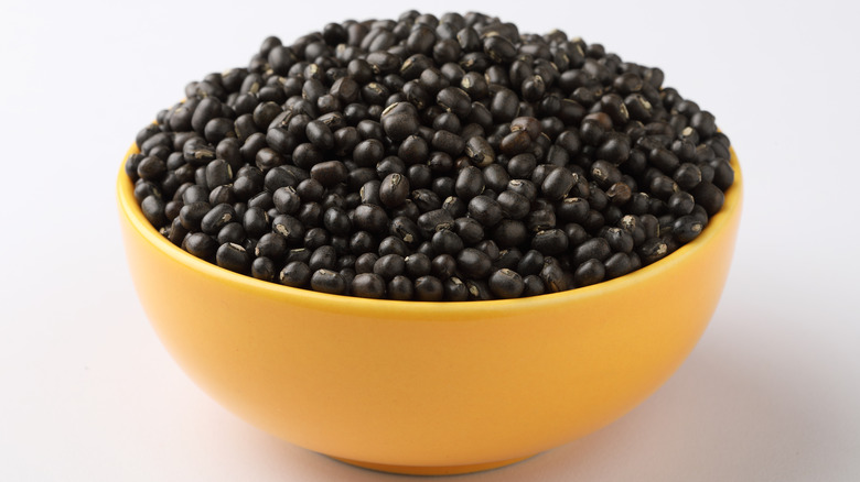 bowl of black beluga lentils