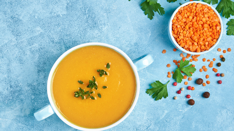 yellow lentil soup