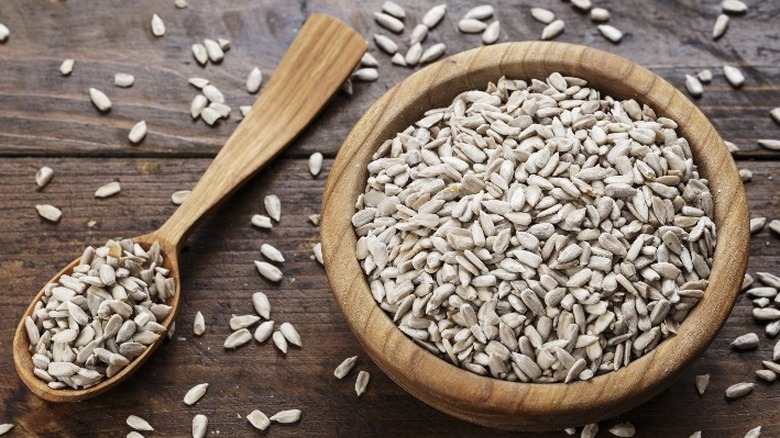 bowl of sunflower seeds