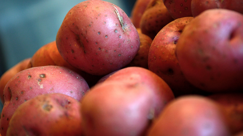 Pile of red bliss potatoes 