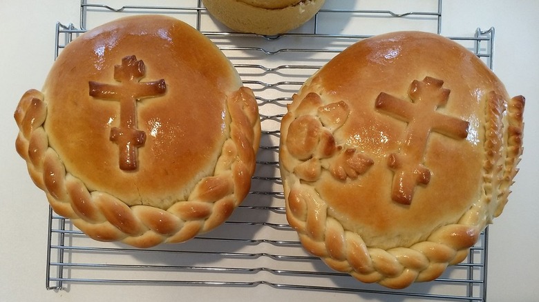 Ukrainian Easter paska bread