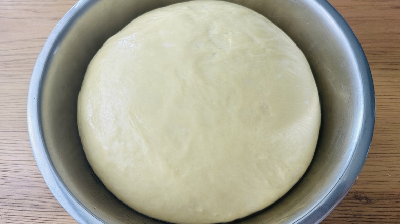 large dough ball in bowl