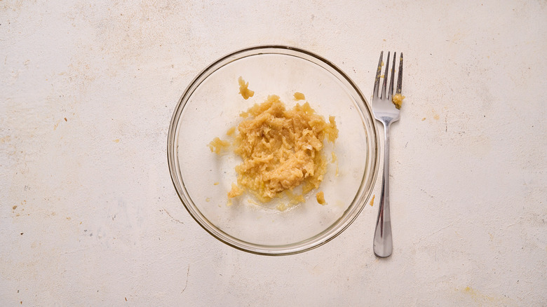 garlic mashed into a paste