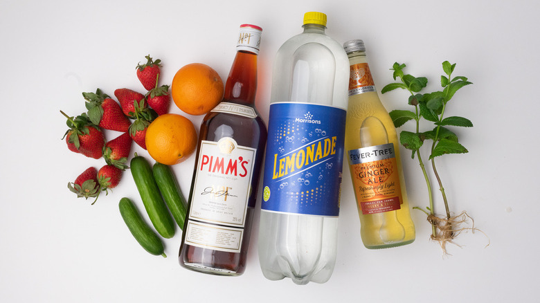 ingredients for Pimm's Cup