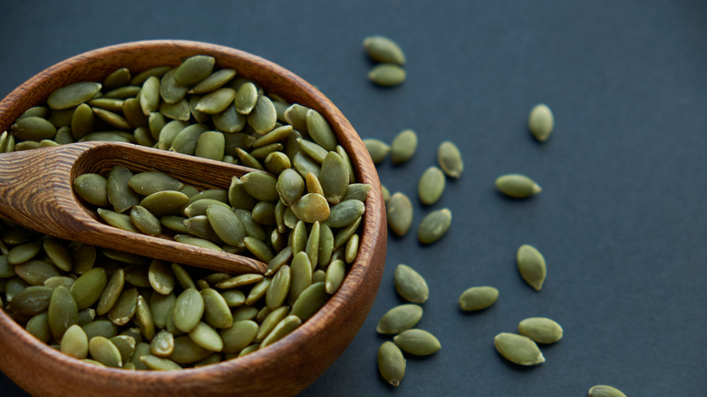 bowl of pumpkin seeds