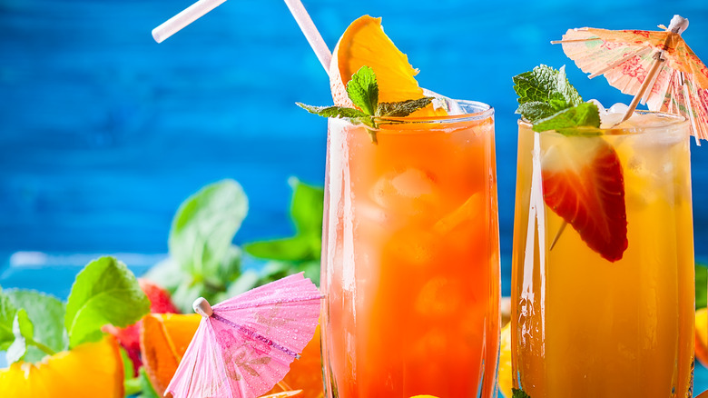 fruity colorful drinks