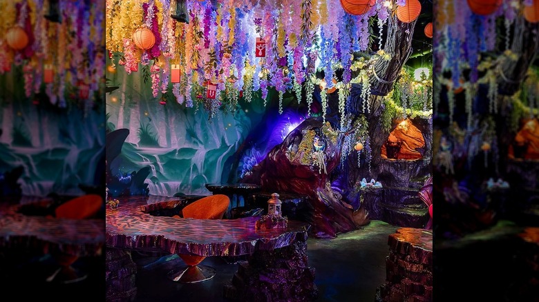 colorful fantasy themed cafe