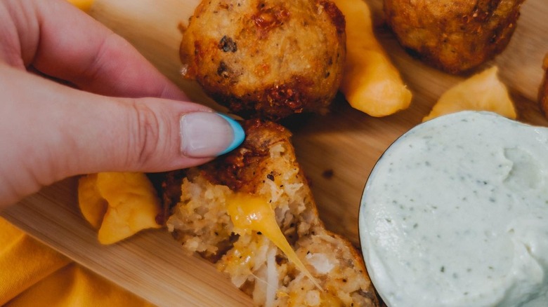 Cheese curd tater tots