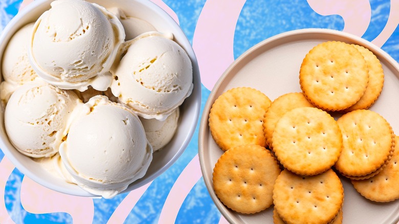 ice cream and crackers