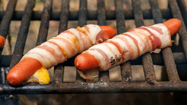 hot dogs stuffed with cheese