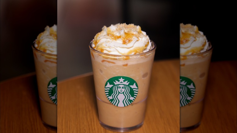 starbucks frappuccino with crunch topping