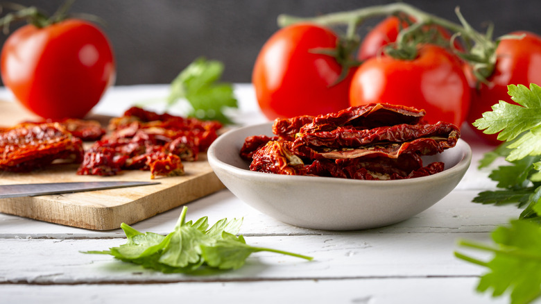 Jar of sun-dried tomatoes