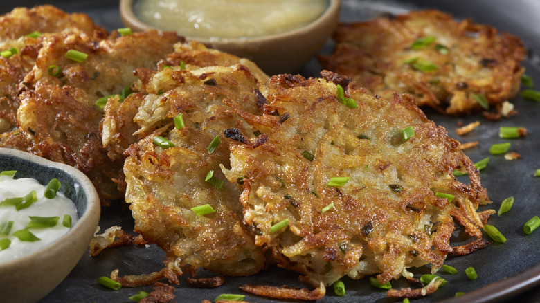 Plate of homemade hash browns 