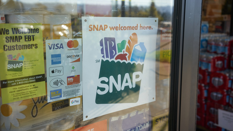 SNAP grocery sign