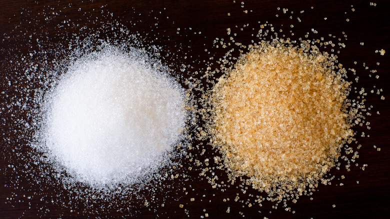 granulated sugar and brown sugar