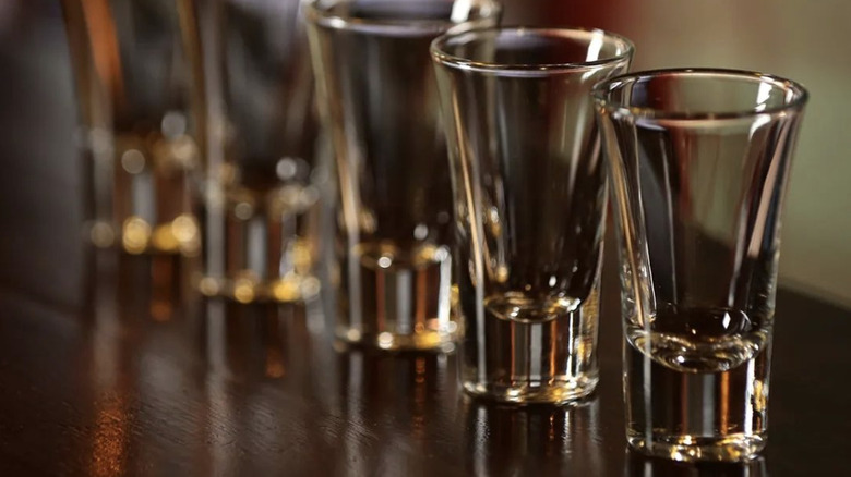 empty shot glasses