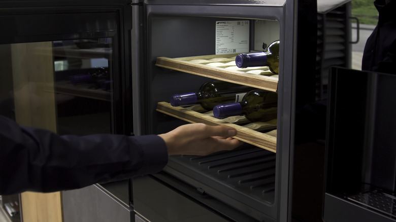 opening wine fridge