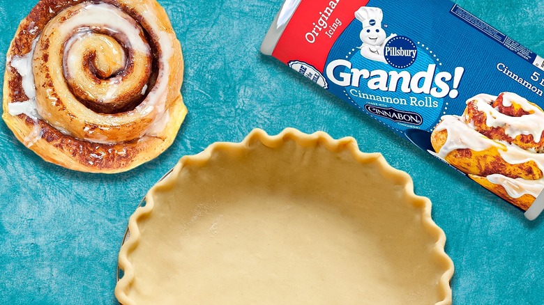 pie crust and canned cinnamon rolls