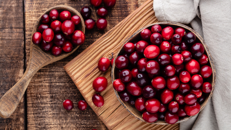 Bowl of cranberries