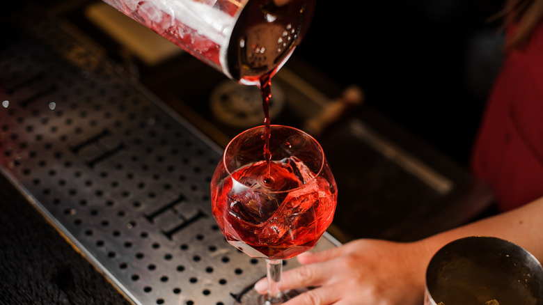 bartender making drink