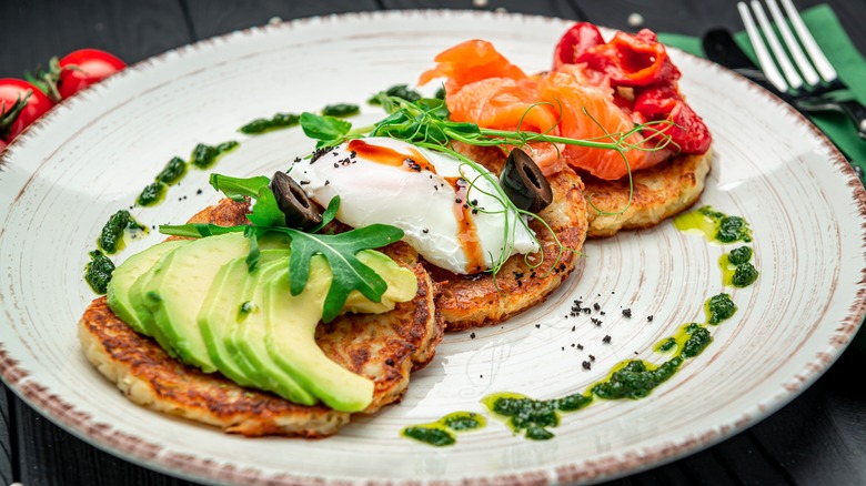 latkes with different toppings