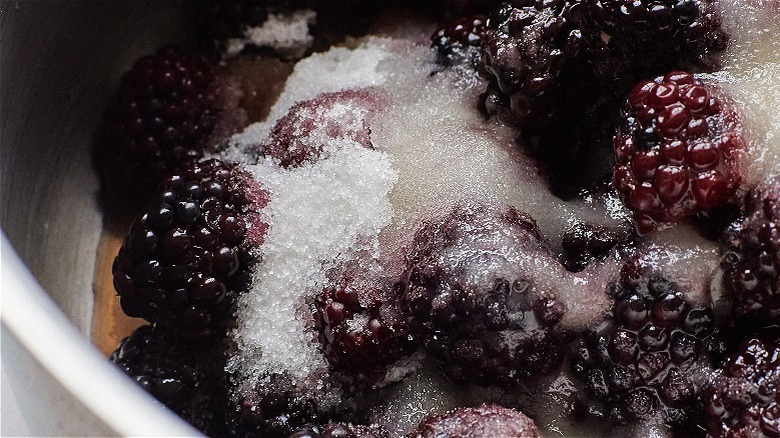 close up of sugar in pot