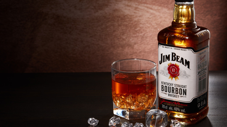 bottle of Jim Bean bourbon