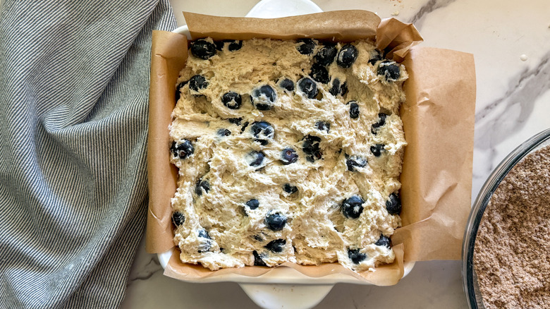 batter in baking dish