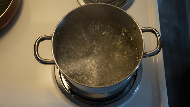 water boiling in pot