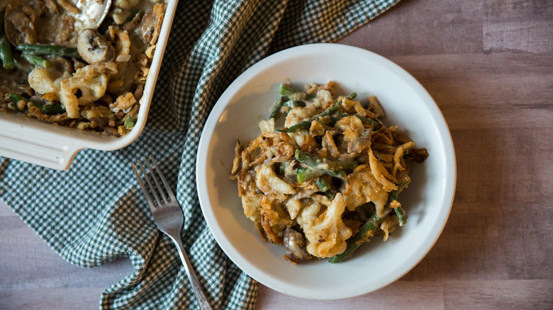 serving of green bean casserole 