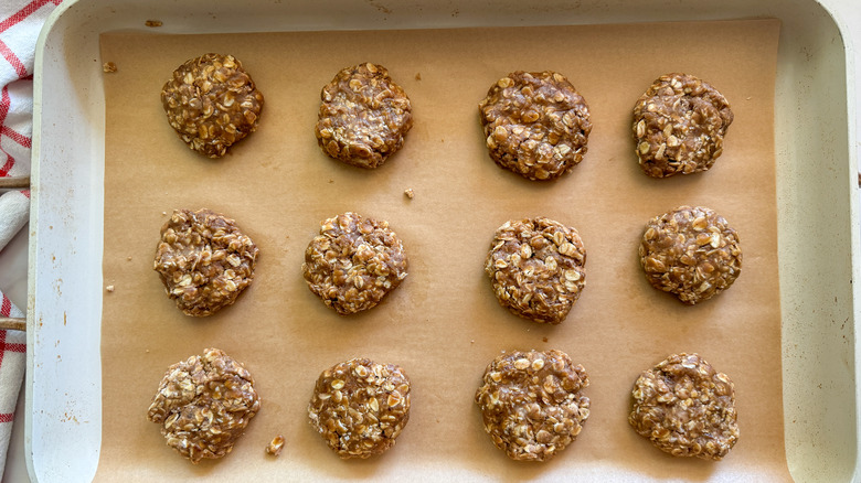 cookies on baking sheet