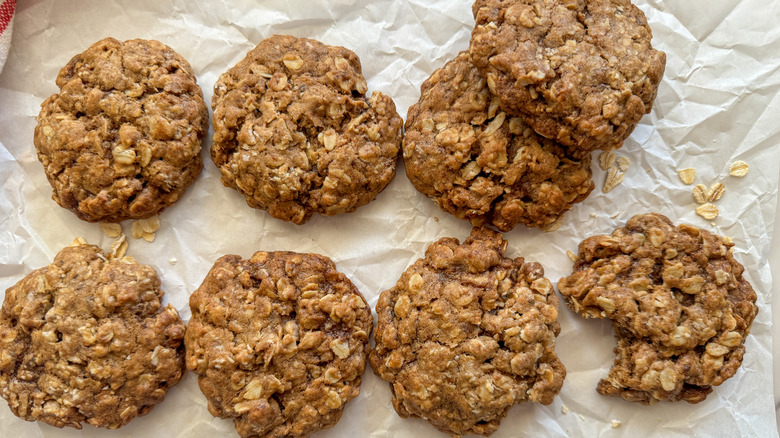 cookies on parchment paper