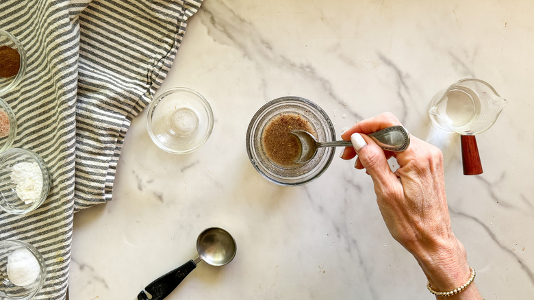 mixing flax egg