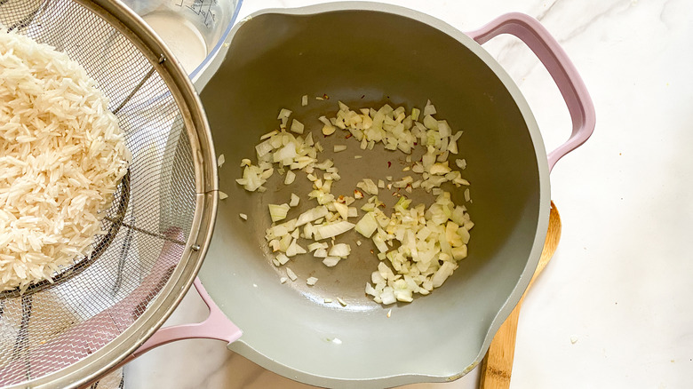 onions in pot