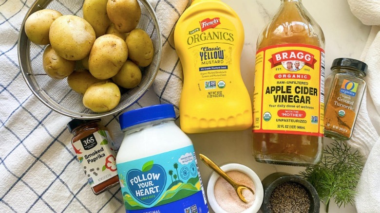 ingredients for vegan deviled eggs