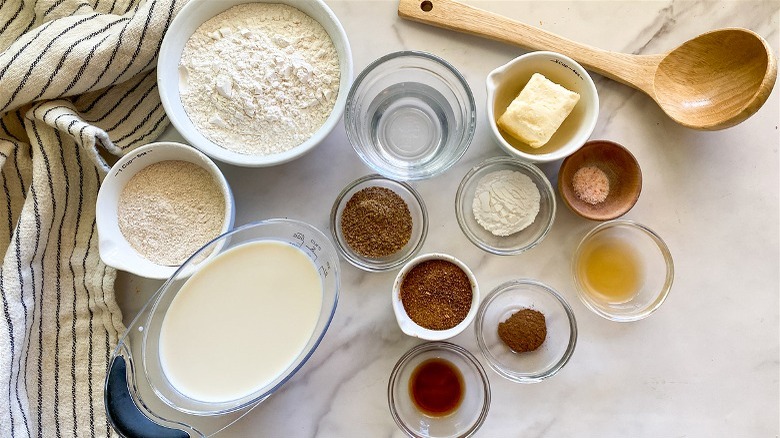 waffles ingredients on table 