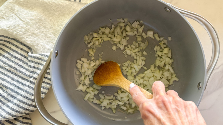 onions in pot