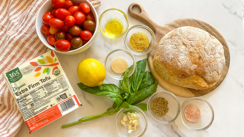 ingredients for ricotta toast