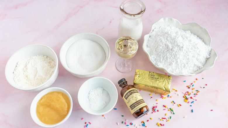 ingredients for vegan vanilla cupcakes