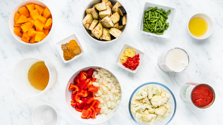 vegetable coconut curry ingredients 