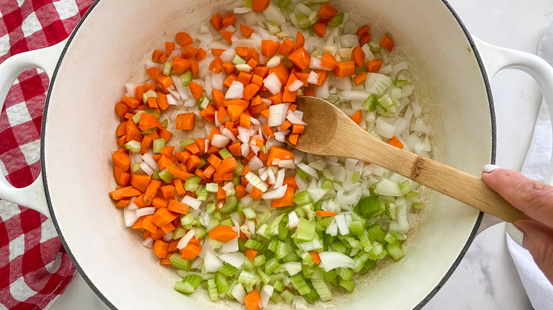 vegetables in pot