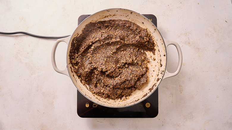 cooked mushroom mixture in skillet